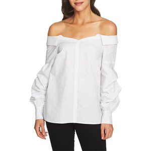 NWT Nordstrom 1.STATE Off the Shoulder Striped Top